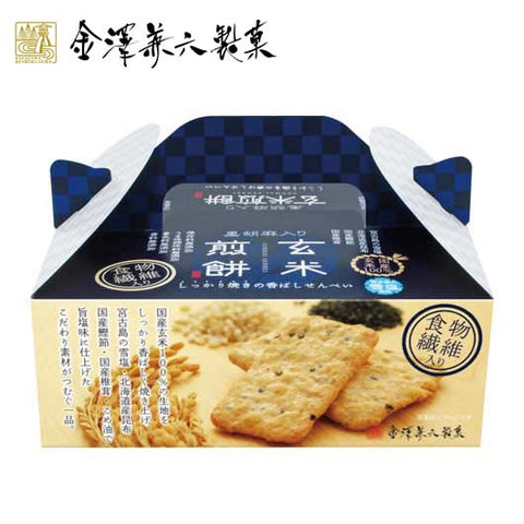 32 金澤兼六製菓 黒胡麻入り玄米煎餅BOX