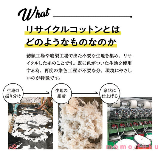 リサイクルコットン マチ付ランチエコバッグ（ブルー）画像4