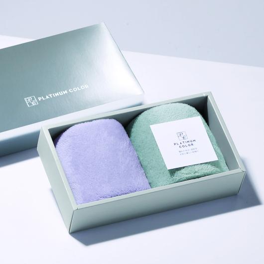プラチナカラー・ハンカチタオル2Pセット（化粧箱入り）画像3