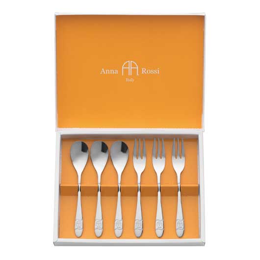 【ラスト1組】  スプーン&フォーク/ b アンナ・ロッシ〉スプーン＆フォーク6P モモフク