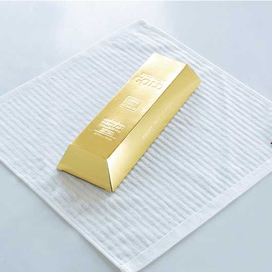 金塊パッケージ入り 今治純白ハンドタオル画像3