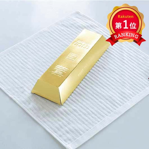  金塊パッケージ入り 今治純白ハンドタオル