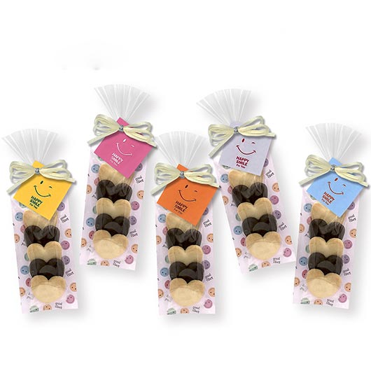 【プチギフト 200円】 にこにこハッピークッキー
笑顔 幸せ ハート クッキー 5種 手のひらサイズ 退職 卒園 記念品 画像4