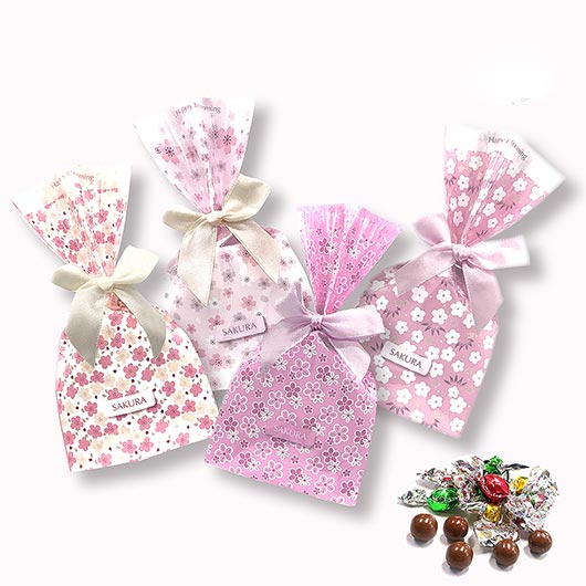 【プチギフト 100円台】 【春限定】きらきらチョコ さくら咲く
かわいい さくら リボン ピンク 結婚式 バレンタイン ホワイトデー 退職 記念品 大量画像4