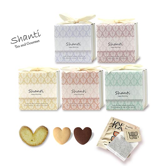 【プチギフト 200円】 SHANTI 紅茶＆クッキーセット
かわいい パステルカラー Shanti 紅茶 箱入り 5種 おしゃれ 退職 ご挨拶 感謝画像3