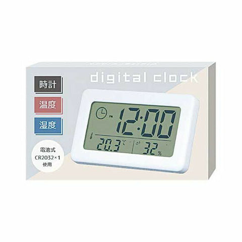  温湿度計付デジタルクロック