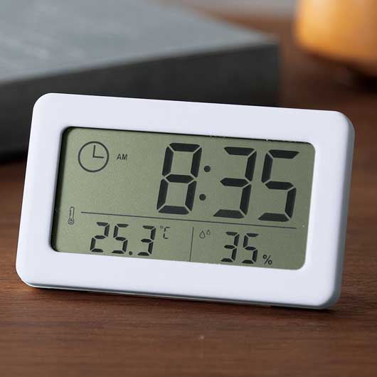 温湿度計付デジタルクロック画像3