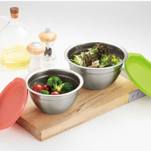 ソピー／フタ付ステンレスボウル２個セット画像3