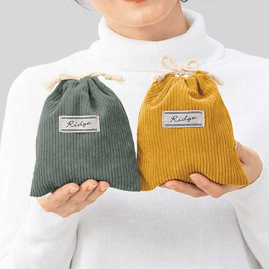 リッジ／コーデュロイ巾着ポーチ画像2