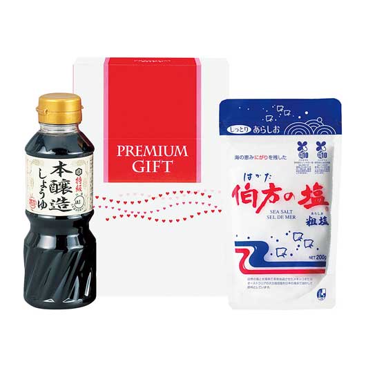  【24個単位】本醸造しょうゆ＆伯方の塩ギフトセット