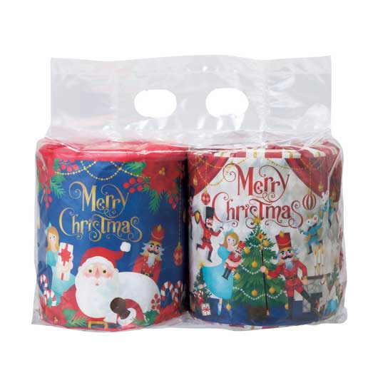  【50個単位】メリークリスマス／トイレットロール２ロール