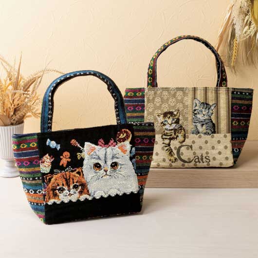  ネコゴブラントートバッグ