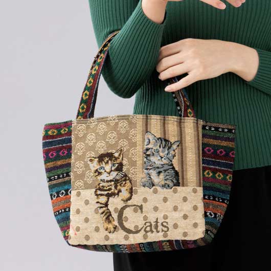 ネコゴブラントートバッグ画像2