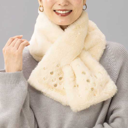 ビジューファーマフラー画像2