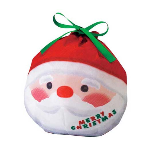 サンタ雪だるま巾着 お菓子3点セット|子ども向けクリスマスプチギフト