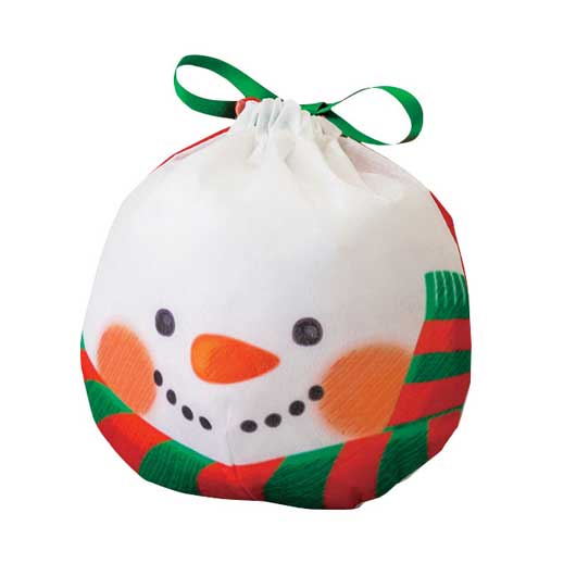【60個単位】サンタ雪だるま巾着　お菓子３点セット画像2
