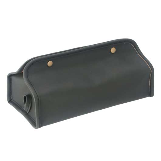  レザー調ティッシュケース　ブラック