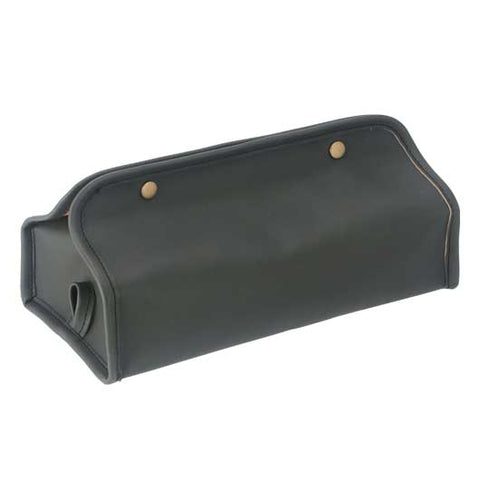  レザー調ティッシュケース　ブラック