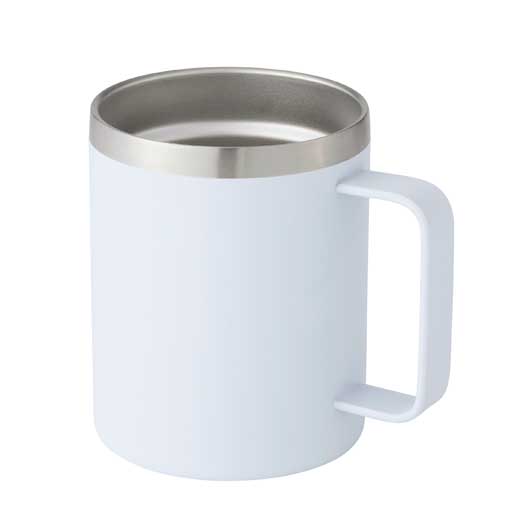  ランジュ／真空ステンレスマグカップ４５０ｍｌ□ホワイト