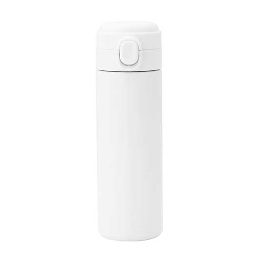  デイモ／ワンタッチ真空ステンレスボトル４００ｍｌ　ホワイト