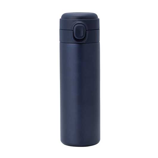  デイモ／ワンタッチ真空ステンレスボトル４００ｍｌ　ネイビー