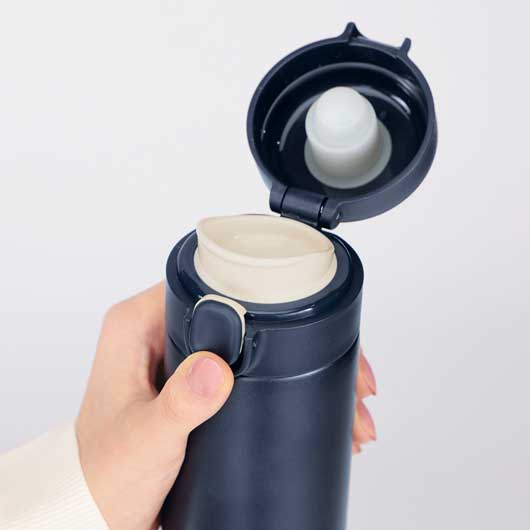 デイモ／ワンタッチ真空ステンレスボトル４００ｍｌ　ネイビー画像2