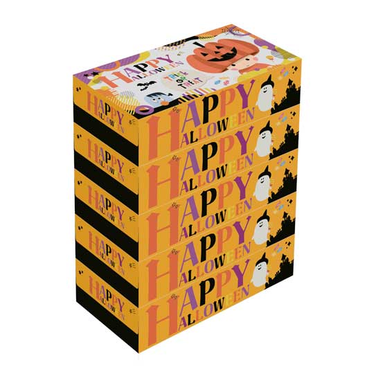  【20個単位】ハッピーハロウィンＢＯＸティッシュ５個組