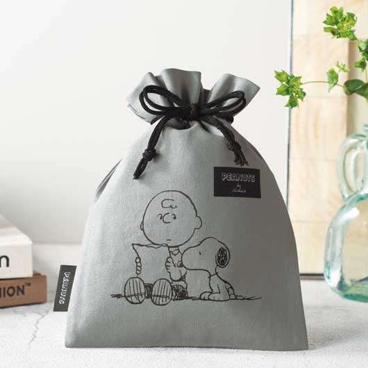 おかいものSNOOPY 限定 FEILERコラボ ハピネスリボン 巾着 ポーチ 匿名