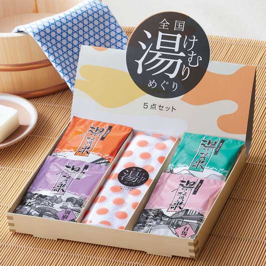 【プチギフト 1500円】全国湯けむりめぐり５点セット ギフト お礼 プレゼント 嬉しい 贈り物 おしゃれ 雑貨 安眠グッズ 1000円台 ちょっとした 高齢者 実用品 結婚式 温泉画像3