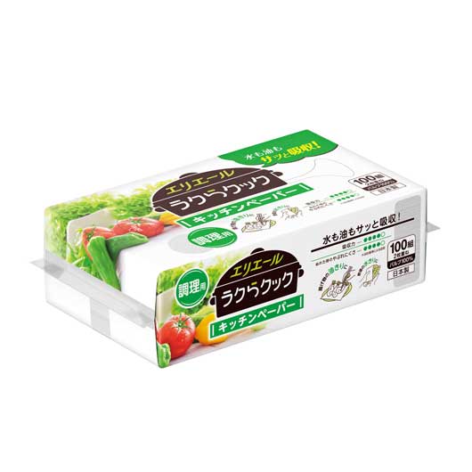 【420個単位】エリエール　ラクらクックキッチンペーパー１００Ｗ画像2