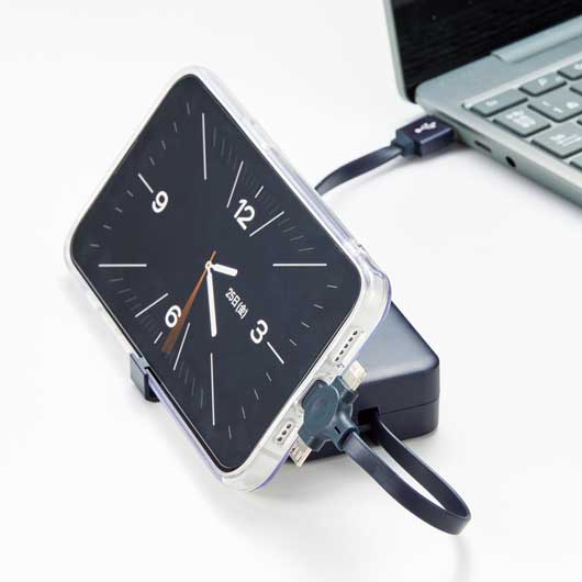 スマホスタンド付　３ｉｎ１ＵＳＢケーブル画像8