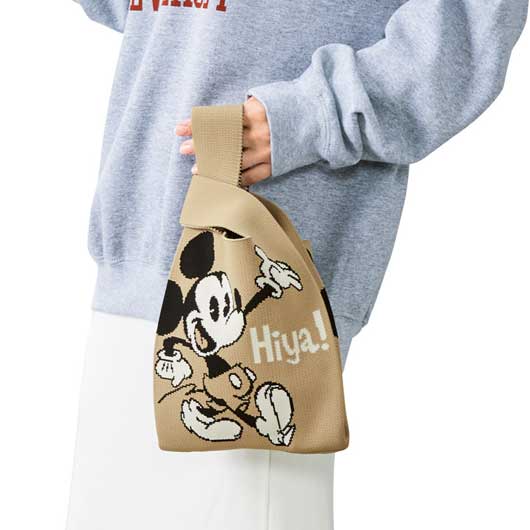 ミッキー＆ドナルド　ニットバッグ画像2