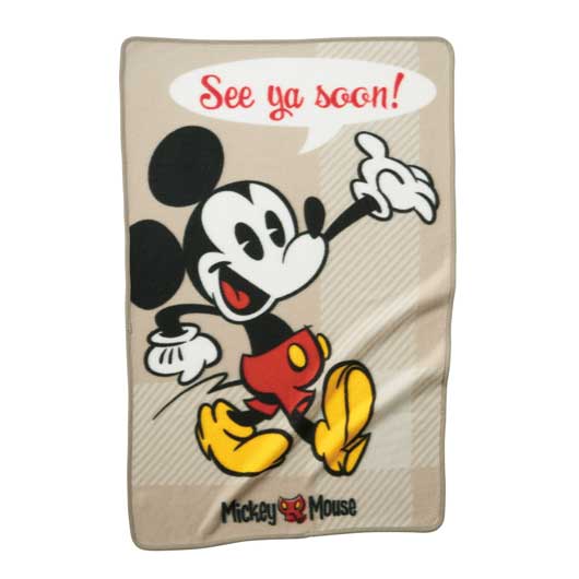 ミッキー＆ドナルドワッペン付ブランケット画像2