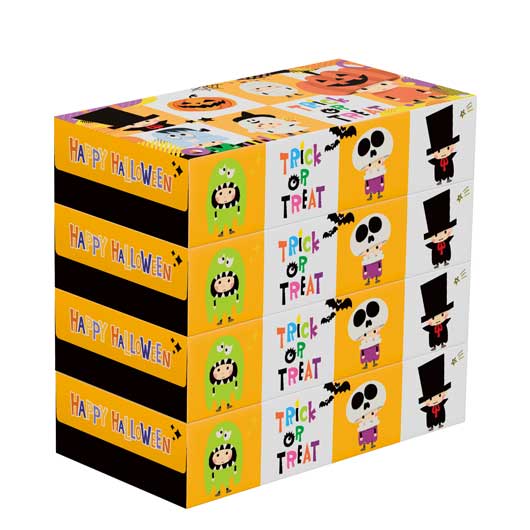 【60個単位】ハッピーハロウィンＢＯＸティッシュ１００Ｗ５個組画像3