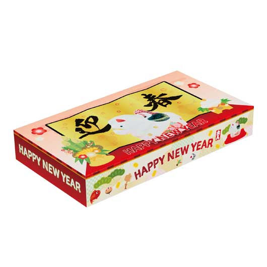  【300個単位】迎春ＢＯＸティッシュ４０Ｗ　午