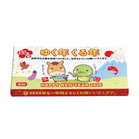  【300個単位】ゆく年くる年ＢＯＸティッシュ３０Ｗ　午