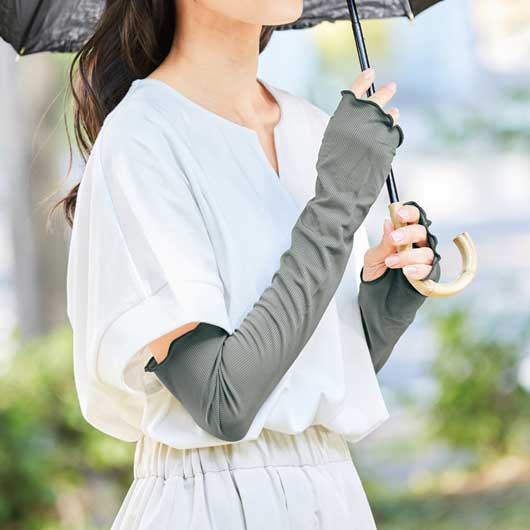 ひんやりベール　ＵＶカットアームカバー画像5