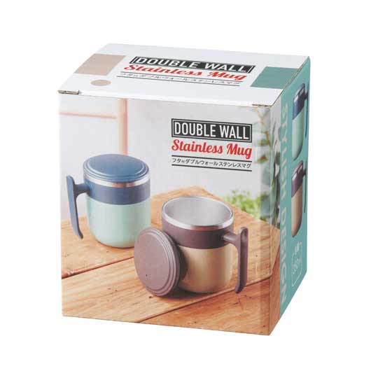  フタ付ダブルウォールステンレスマグ
