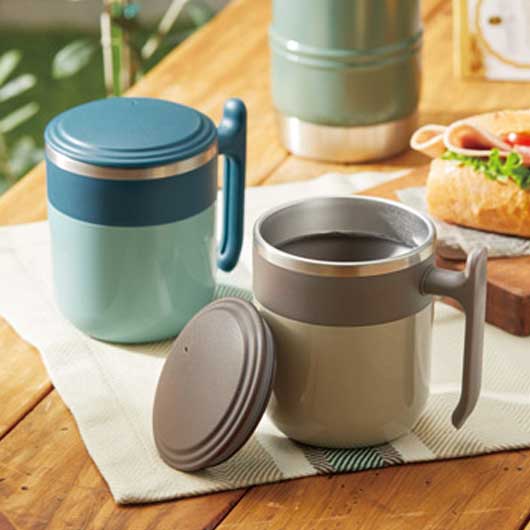 フタ付ダブルウォールステンレスマグ画像5