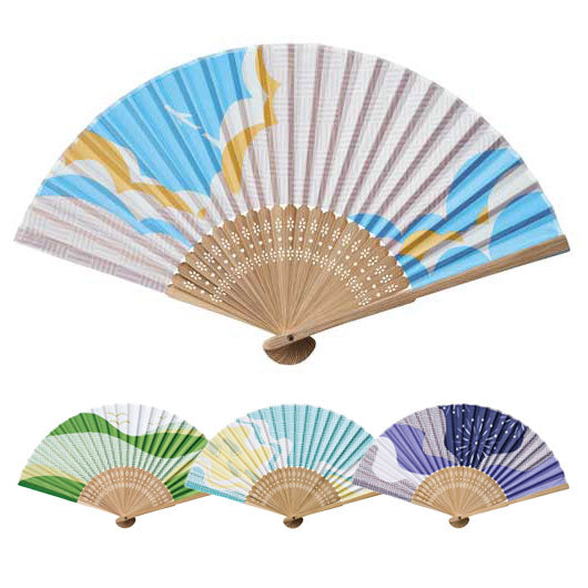  夏景色扇子