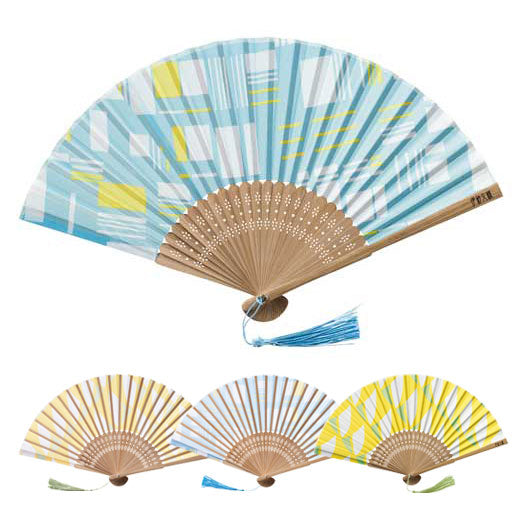  伊砂文様　涼彩扇子