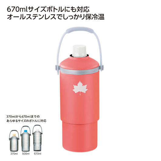  ＬＯＧＯＳ　真空「温・冷」ペットボトルシリンダー　ピンク