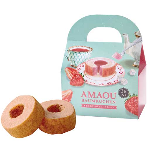  【28個単位】あまおうのしっとりバームクーヘン２個入
