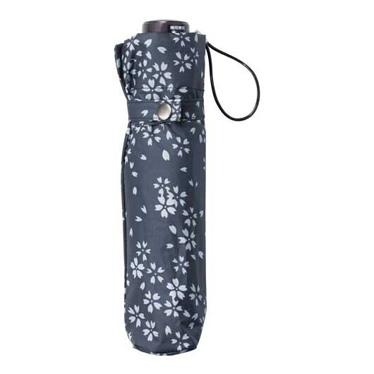 モノクロ和柄　晴雨兼用折りたたみ傘画像6