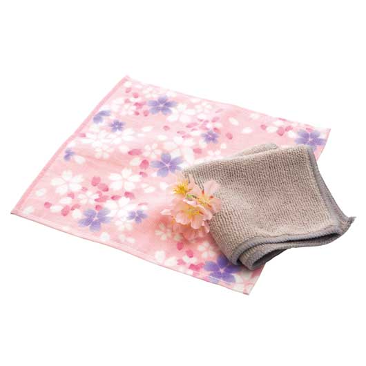  和のこころ　さくらハンカチタオルとクロスセット