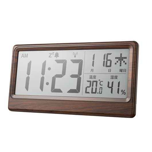  温湿度表示付き電波時計