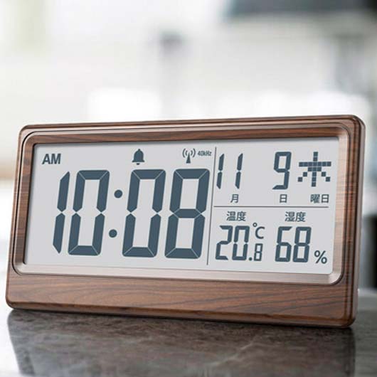 温湿度表示付き電波時計画像2