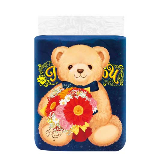  【24個単位】テディベアトイレットロール４ロール（ダブル）