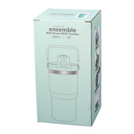 ストロー付２ＷＡＹタンブラー６００ｍｌ　グリーン画像2