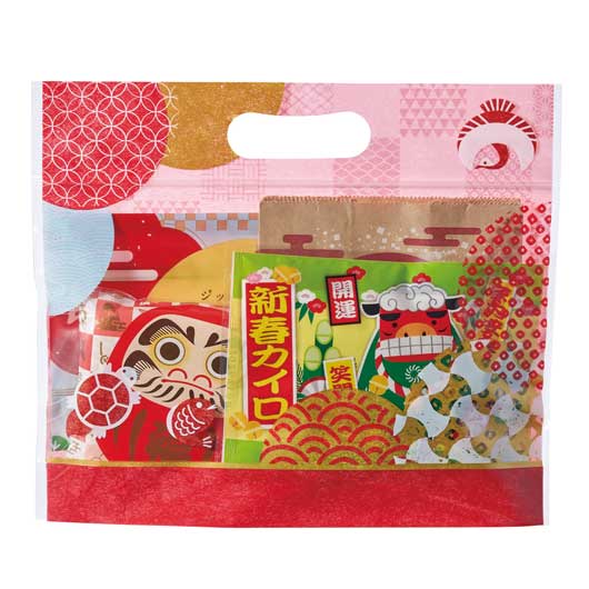 【120個単位】えんぎもん福袋　来福日用品４点セット画像2